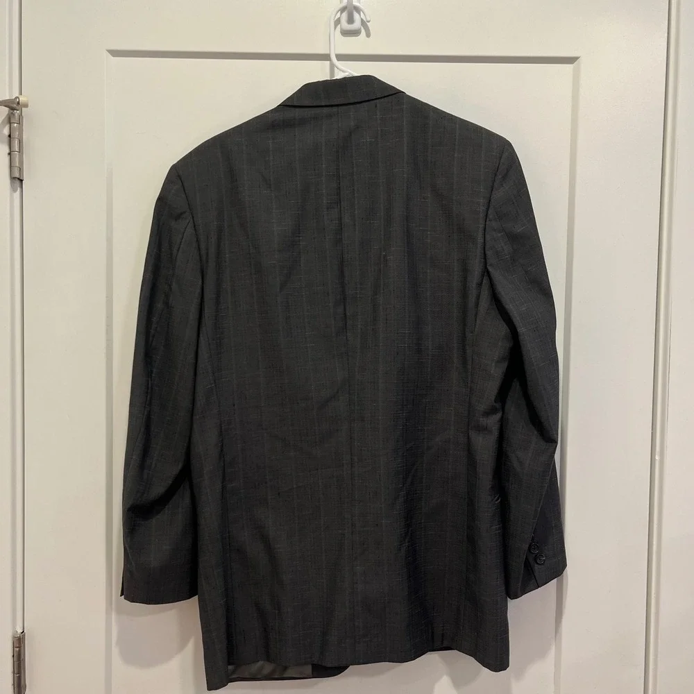 Givenchy‎ Gentleman Grey Plaid Two Button Blazer Sport Coat Vintage 42R